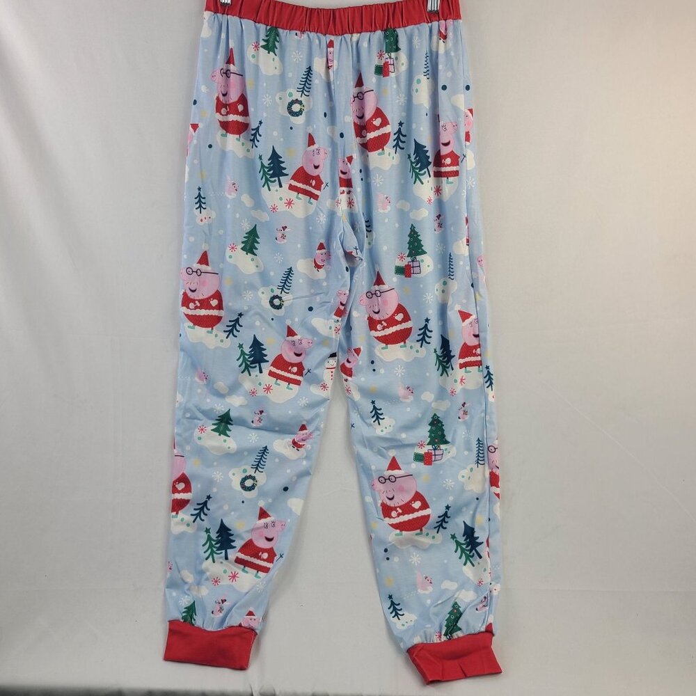 Peppa Pig Holiday Womens Pajama Set Long Sleeve Top & Pants Christmas Print Sz L - Picture 12 of 12